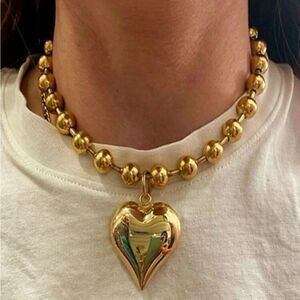 Bohemian heart necklace A373